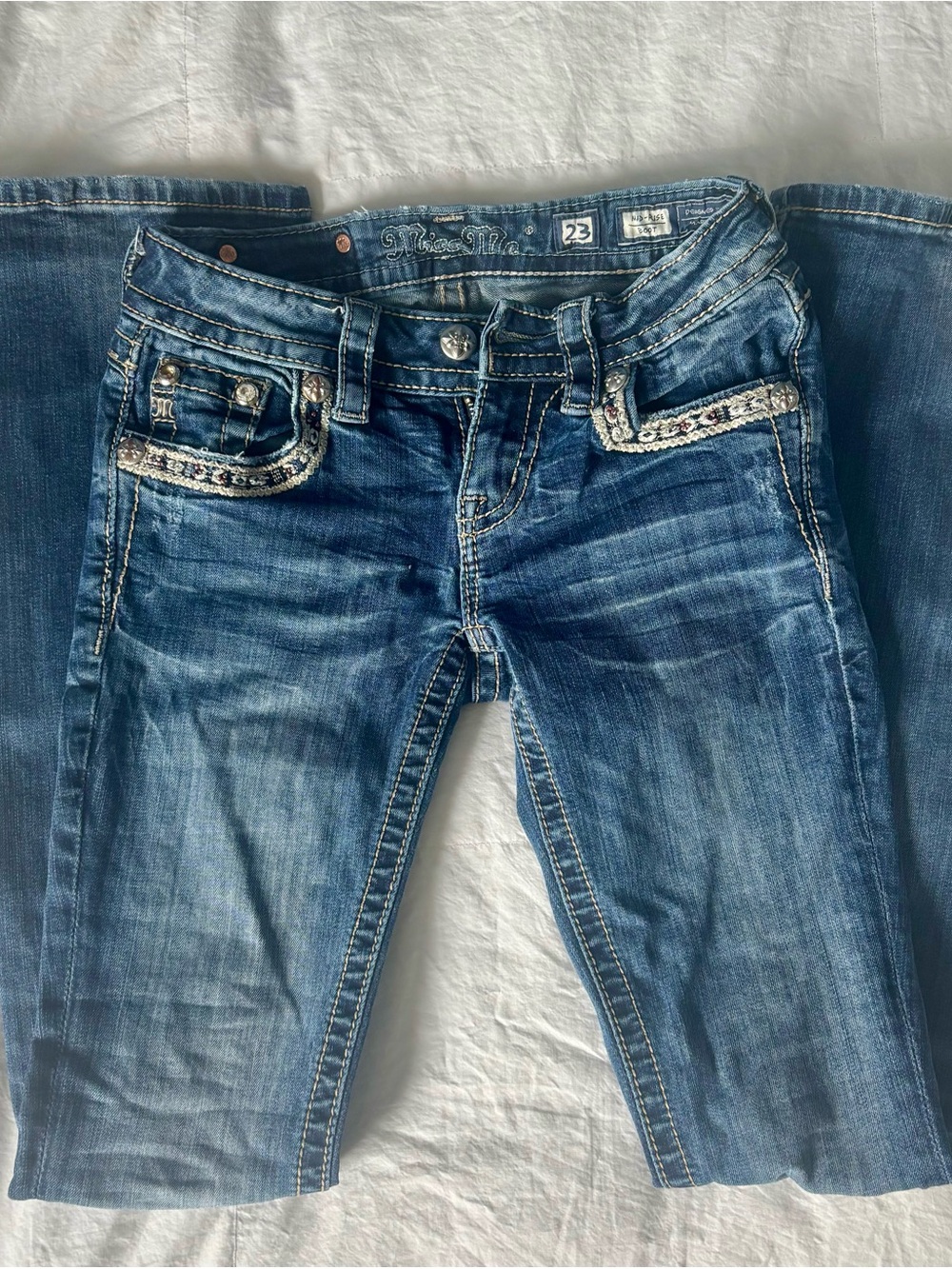 Miss Me - Low Rise Bootcut Jeans